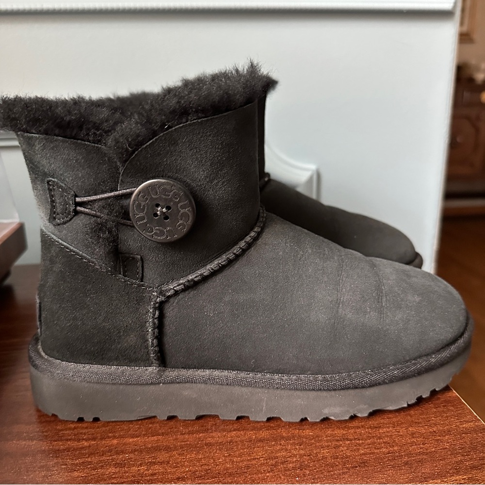 Ugg Mini Bailey Button Boot In Black - image 1
